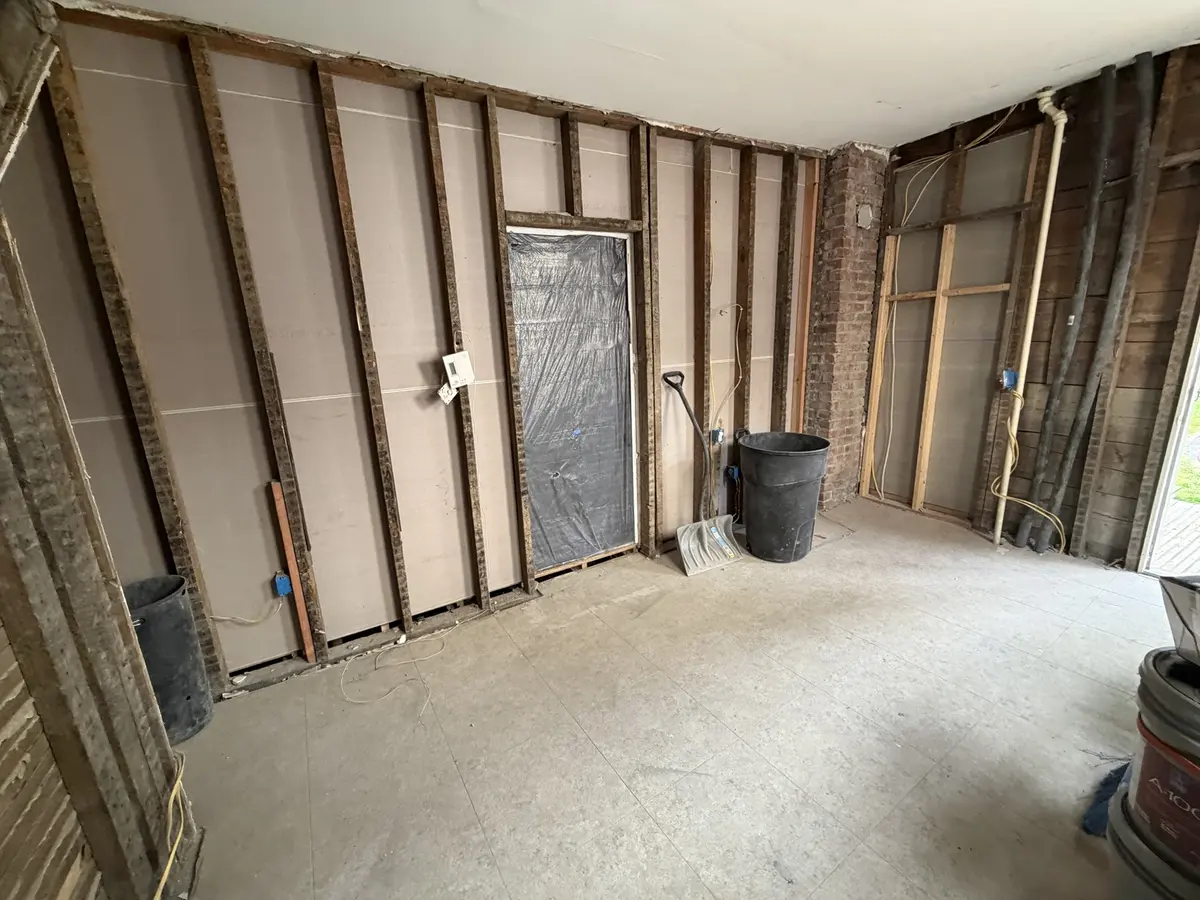 Room cleared after construction debris removal